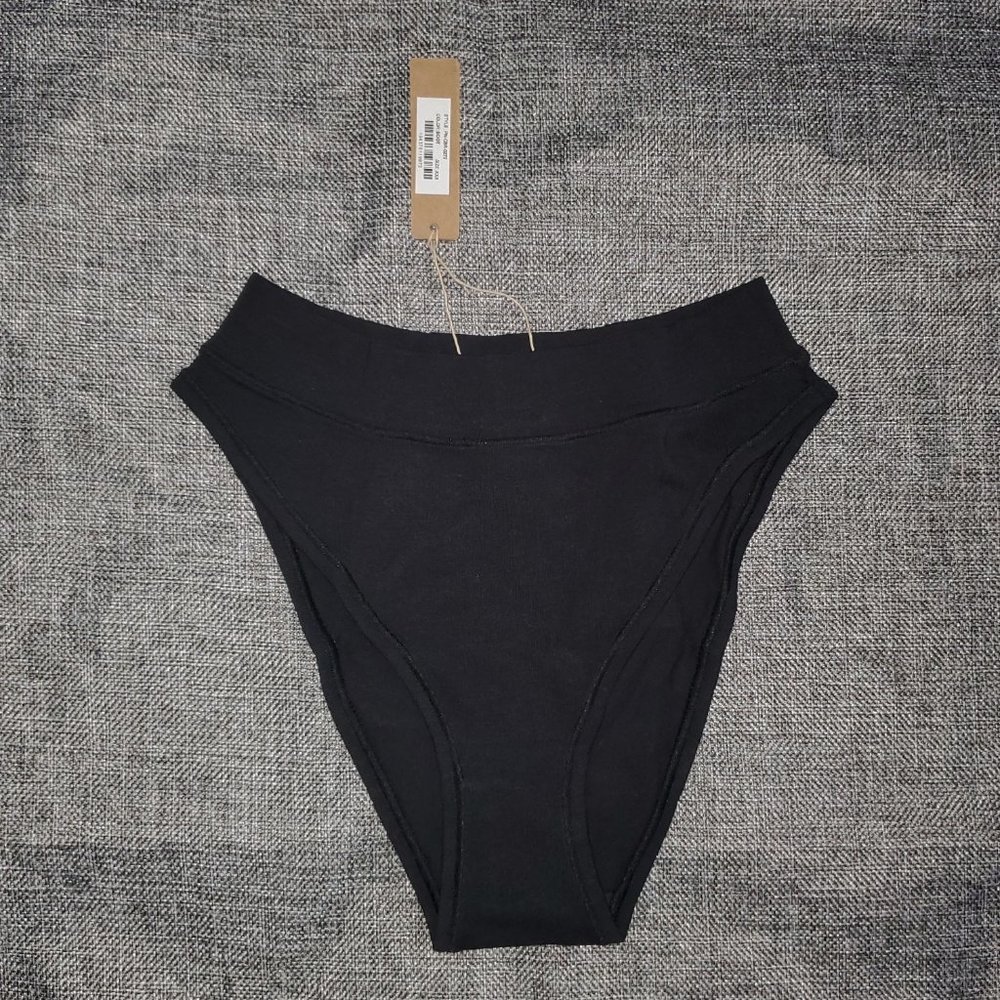 NWT SKIMS XXS Cotton Jersey Cheeky Tanga SOOT